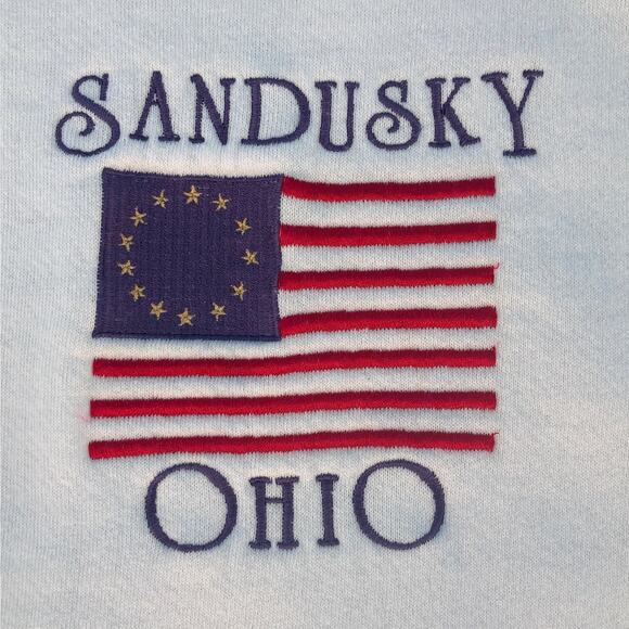 90s Sandusky Ohio double collar sweatshirt 1990s vintage - Picture 2 of 4